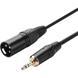 3.5mm to xlr,CableCreation 3.5mm trs to xlr 3.5mm to xlr変換ケー…