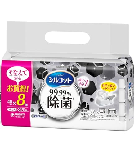 Amazon | シルコット ウェットティッシュ 除菌 アルコールタイプ 99.99