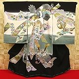【鷹に四神相応・黒】 男児　初着　祝着 のしめ 産着 男の子のお宮参り着物 高級 フードセットプレゼント付