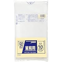 ジャパックス ゴミ袋 透明 横90×縦100cm 厚み0.08mm 重量物対応 業務用 特厚 ポリ袋 90L 10枚入り PL98