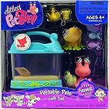 LITTLEST PET SHOP FUNNIEST PETS GIFT SET FEATURING SALMON COLOR HERMIT CRAB #929 AND YELLOW FROG #92