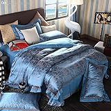 1 の 8.25 Wholesale-Promotion 綿１００％のジャカード高級羽毛布団 / キルト / 毛布カバー 4 pc bedings 8 色欧州ピンクベッドセット（ KZ 5 )