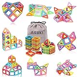 ailuki 80pcs磁気建物ブロックマグネットタイル3d建物図形マグネットBuilding Sets forキッズボーイズガールズ