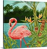 リンダBalikoプレミアムシックラップキャンバス壁アート印刷題名ホット熱帯フラミンゴI 24" x 24" 2106020_24_24x24_none