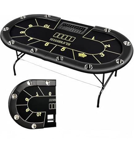 Amazon.co.jp: ポーカーテーブル 折りたたみ 10人用 テキサス