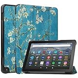 For NEW Fire HD 8 / HD 8 Plus 2024/2022/2020 ケース Fire HD 8/Fire HD 8 Plus 2024 第12世代 ８インチ カバー 【Kibnco】軽量 薄型 耐衝撃 傷防止 PU レザー スマートカバー ハード 背面 三つ折り スタンド オートスリープ ウェイクアップ 機能 スマートケース (XH)