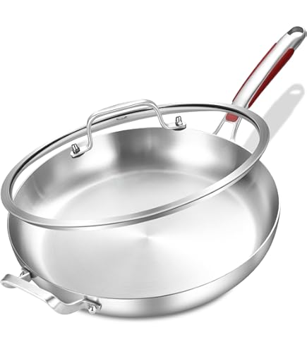 Heritage Steel 13.5" Paella Pan With Lid