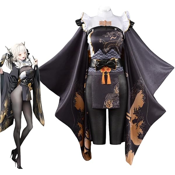 Amazon.co.jp: [エルフ森林] ブラン 着物 和服 コスプレ 衣装+ウィッグ