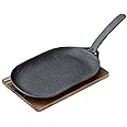 及源(Oigen) グリルパン ブラック 350ml 南部鉄器 焼き焼きグリル ぽっちゃりタイプ U-29