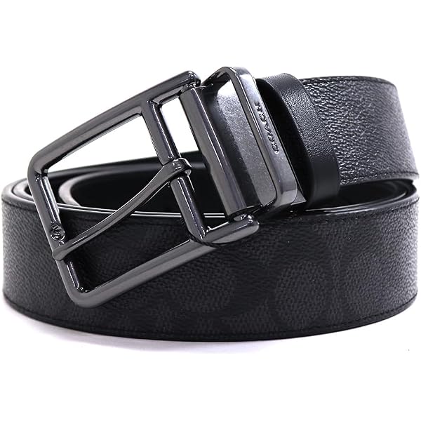 Amazon | コーチ ベルト メンズ BELT リバーシブル スクエア ローラー