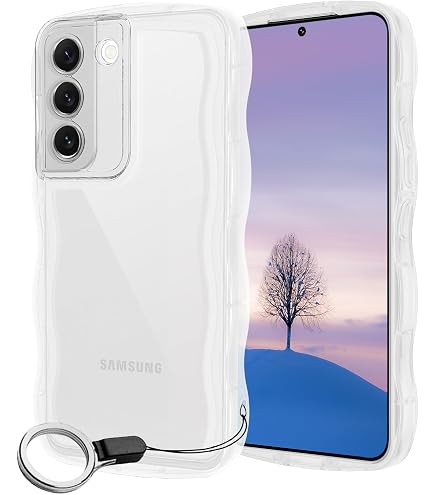 Amazon.co.jp: QLTYPRI Galaxy S21 ケース クリア TPU カバー ウェーブ