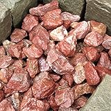 天然石 砕石砂利 3-4cm 20kg ボルドーレッド (ガーデニングに最適 赤色砂利）