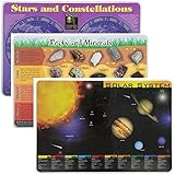 PainlessノンスリッププレースマットセットStarsソーラーバンドルと学習の洗濯可能 14197144