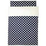 洗えるお昼寝布団 5点セット 日本製 ポルカドット 園児用敷布団 ブラウンバッグ (ネイビー)