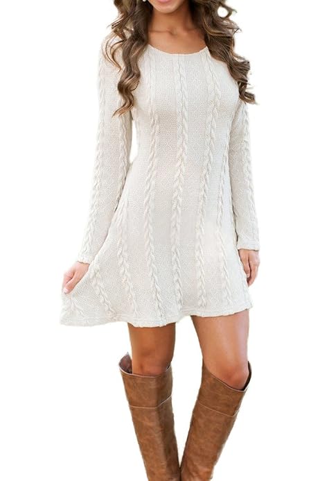 YMING Women's Casual Crewneck Foldover 
