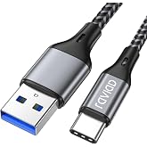 RAVIAD USB 3.0 to USB C ケーブル 2M 【QC3.0対応】 急速充電 5Gbps 高速データ転送 タイプ C ケーブル 高耐久 | ナイロン編み USB Type-C ケーブル iPhone 17/ 16/ 15/ Pro/ 