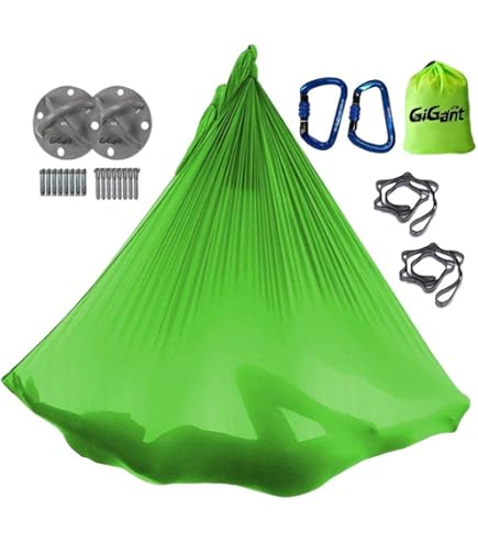 エアリアルティシュー　エアリアルヨガ　布　緑 エアリアルティシュー エアリアルヨガ 布 緑 エアリアル