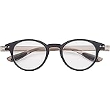 老眼鏡 ブルーライトカット 携帯 軽量 おしゃれ ボストン colorfulook ブラック*グレー 度数+2.00 (カラフルック 軽量 形状記憶 フレーム) 5351-20