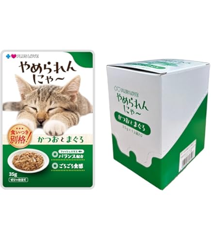 Amazon.co.jp: プラスラブ キャットフード やめられんにゃー! かつおと