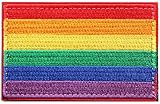 ワッペン LGBT レインボーフラッグ マジックテープ（ベルクロ・面ファスナー）着脱式 ミリタリー サバゲー 刺繍パッチ