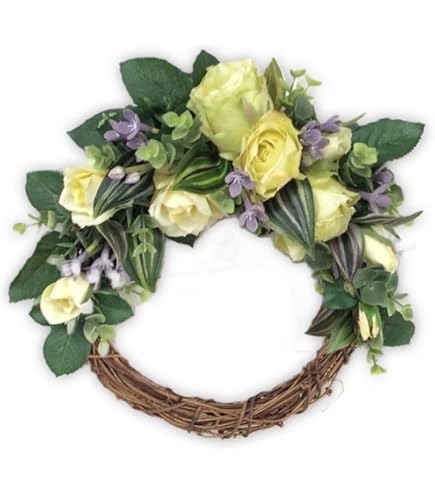 Amazon.co.jp: Lulu's ルルズ 春 リース 造花 アーティフィシャル