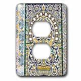 3dRose lsp_209750_6 Tunis, Tunisia Decorative Wall Panel of Ceramic Tiles, Tunis Medina 2 Plug Outle