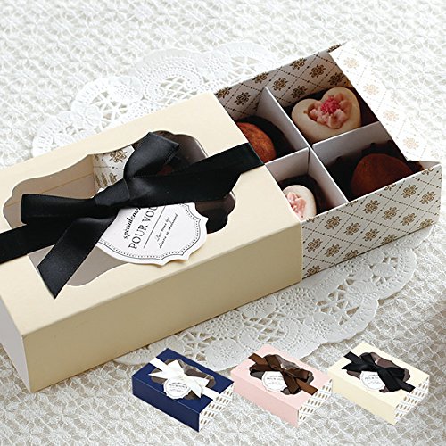 バレンタインラッピング Gisele ジゼル トリュフボックス トリュフチョコ6個サイズ 仕切り トリュフカップ付き ピンク 文具百貨