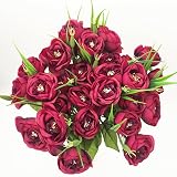 Set of 3 Bunches 10ヘッドシミュレーション花の装飾マルチカラー人工花