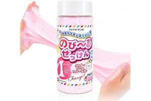【のび〜るスライム泡】お風呂おもちゃ のびーるせっけん ピーチの香り 114g ふしきブルー | 水遊び スライム バスボム 粘土 感触遊び 知育玩具 おもちゃ