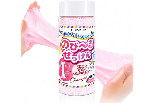 【のび〜るスライム泡】お風呂おもちゃ のびーるせっけん ピーチの香り 114g ふしきブルー | 水遊び スライム バスボム 粘土 感触遊び 知育玩具 おもちゃ