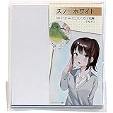 Amazon Co Jp イラスト ミニ色紙 寸松庵 136 121mm スノーホワイト ピンク 5枚入り 文房具 オフィス用品