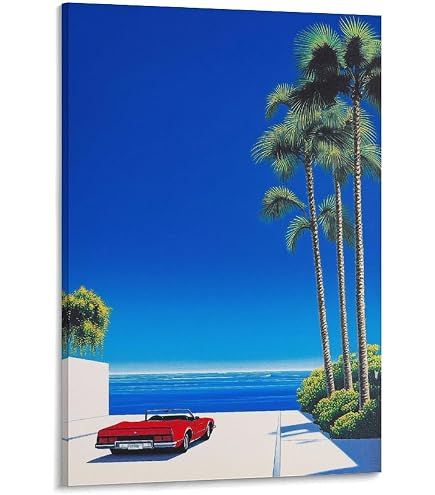 Amazon.co.jp: イラストレーター 永井博 アートポスター 80年代シティ