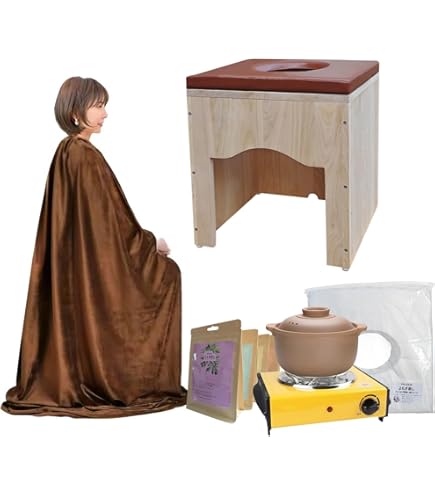 よもぎ蒸し椅子　よもぎ蒸し　木製チェア Amazon.co.jp: よもぎ蒸し 椅子 木製 チェア 座浴 よもぎ温座