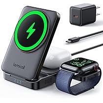 Amazon.co.jp: Lamicall 【Magsafe対応 15W急速】3in1 ワイヤレス 充電