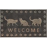 玄関マット 屋外用 ラバーマット ウェルカムキャット