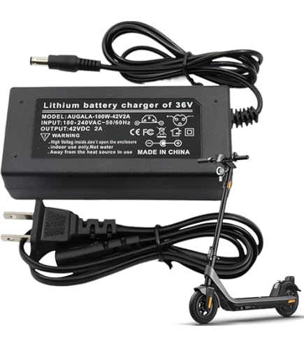 Amazon.co.jp: スクーター充電器、42V2A 交換用電源アダプター、電動