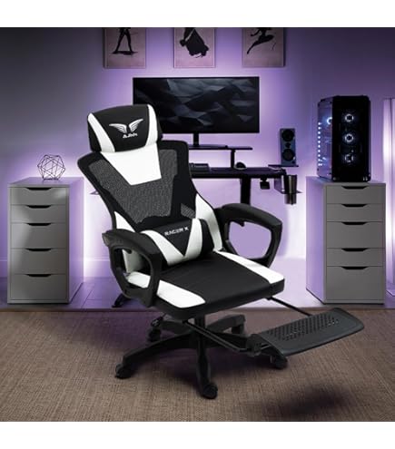 NewBoy ゲーミングチェア オットマン付き 白 黒 リクライニング Amazon.co.jp: NewBoy ゲーミングチェア オットマン付き 白