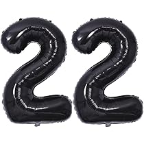 Amazon | Vthoviwa 40インチ バルーンアルミ22 ヘリウム風船 数字