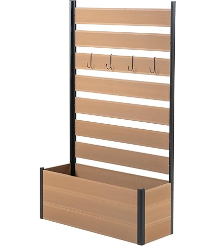 Amazon | Donext フェンス 目隠し 人工木 プランター付き 幅90×高さ