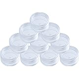 DFsucces 小分け丸ケース 5ml 10個セット プラスチック クリームケース アクセサリーケース ビーズ ネイル収納ボックス 小物用収納ボ 化粧品 詰め替え容器 透明 便利グッズ 出張 旅行用品 家庭用 (5ml-10個)