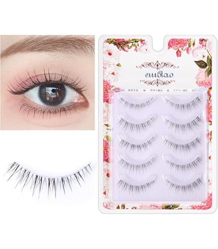 Amazon | つけまつげ ナチュラル つけ まつげ 人気 5ペア Cカール 0.01