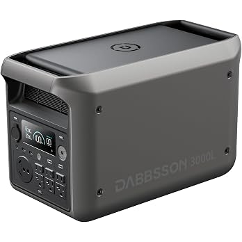 【大容量&最軽量3KWh半固体電池】Dabbsson ポータブル電源 3000L 3072Wh 大容量 高出力3000W (サージ6000W) 半固体リン酸鉄リチウム電池 1.7時間で80%急速充電 家庭用蓄電池 10年長寿命