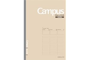 コクヨ 手帳 2026 キャンパスダイアリー ウィークリー バーチカル A5 薄茶 ニ-CWVLS-A5-26 2026年 1月始まり