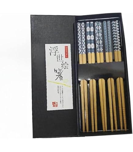 Amazon | 日本のお土産 箸5膳セット 浮世絵【Chopsticks 5Sets