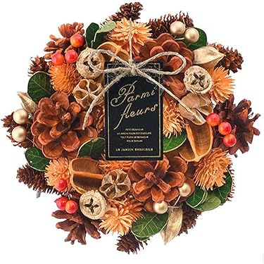 クリスマスリース 三日月リース キャンドルリース お正月リース