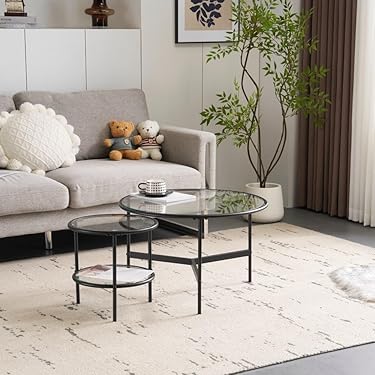 G1810 八幡産業　ネストテーブル 3段 3点セット 木製 アンティーク調 G1810 八幡産業 ネストテーブル 3段 3点セット 木製