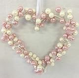 ハートベリーリース★装飾用17cm（パールピンク）