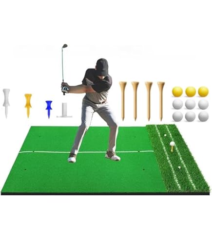 Amazon | 【プロ仕様】極厚 交換できる ゴルフマット Premium ゴルフ