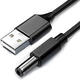 XMHL USB電源ケーブル Type-A QCトリガーケーブル 【QC2.0/3.0対応】 DC プラグ 外径5.5mm/内径2.5mm 2.1mm 9V 12V (新バージョン（ライトなし), 12V)