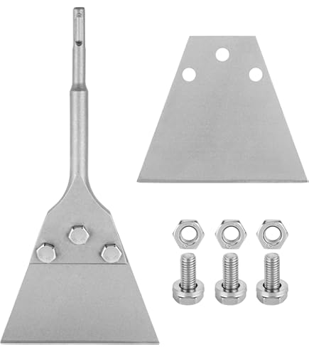 ANBULL SDS MAX Floor Scraper, With 25" Long Handle And 6 Heavy Duty Blade For Wide Tile Thinset Grout Adhesive Wallpaper Wood Linoleum Flooring Removal Tool - View #2